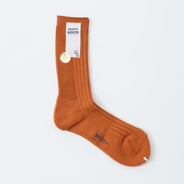 NAVY ROOTS (ネイビールーツ) パイル カラーリブ ソックス 靴下 メンズ 日本製