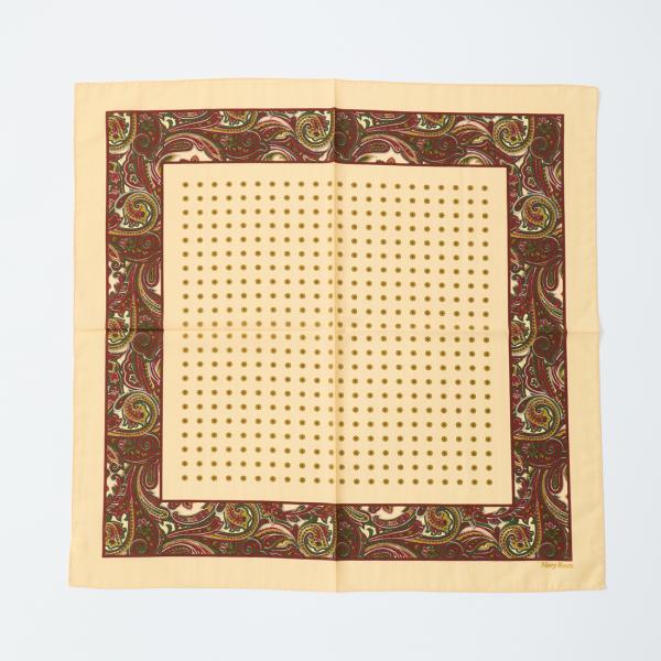 NAVY ROOTS ネイビールーツ  コットンシルク スカーフ ペイズリーパターン 日本製