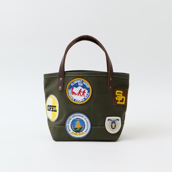 HERITAGE LEATHER ヘリテイジレザー ミリタリーキャンバス ミニトート ワッペン付き ...