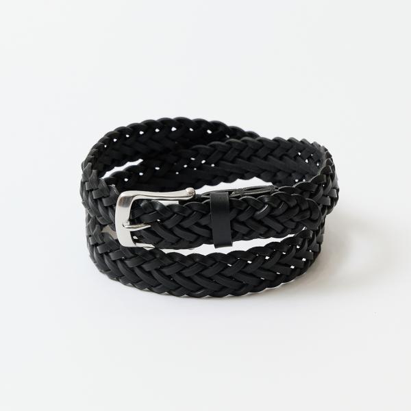HALCYON BELT COMPANY ハルシオンベルトカンパニー  レザー 編み込みベルト メン...