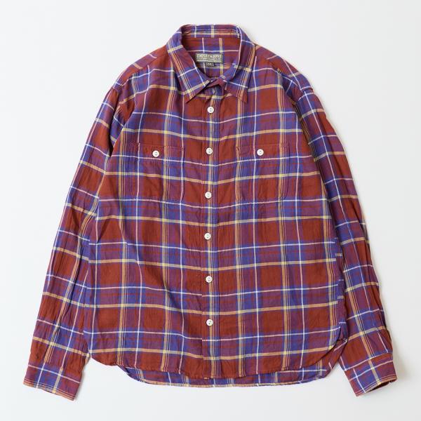 EMPIRE &amp; SONS エンパイアアンドサンズ  ワークシャツオーガニックツイルチェック メンズ...