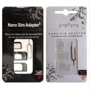 sim カード 変換アダプタ simピン付き nanosim microsim 取出しピン付き