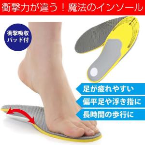 インソール 衝撃吸収インソール 中敷き 土踏まず かかと サイズ調整可能 アーチ設計 防臭加工 メンズ スニーカー 靴 メール便送料無料 規格内100g