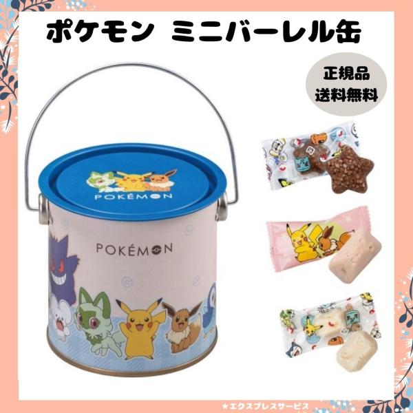 バレンタイン ポケモン チョコ おすすめ スイーツミニバーレル缶 お菓子 マイネローレン 松風屋 チ...