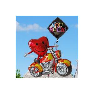 キャラ電 スマイリーライダー　【3】34098　キャラクター バルーン電報 お祝いバルーン　 風船 誕生日　バイク