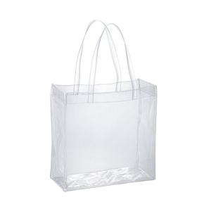透明バッグ クリアバッグ トートバッグ 大容量Lサイズ 透明ビニール 幅