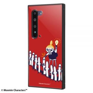 AQUOS R5G ムーミン 耐衝撃ハイブリッドケース KAKU ミイとニョロニョロ ストラップホール付き 衝撃吸収 赤 可愛い おすすめ
