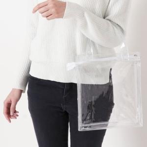 クリアバッグ トートバッグ ビニール ファスナ...の詳細画像3