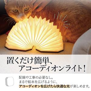 アコーディオン LEDライト USB充電式 木...の詳細画像2