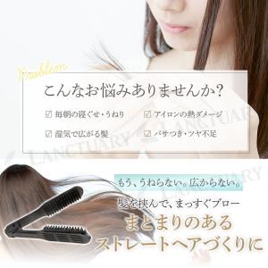 ツインブラシ 挟む ブラシ ヘアブラシ ストレ...の詳細画像1