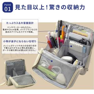 マルチケース ポーチ ペンケース 筆箱 化粧ポ...の詳細画像3