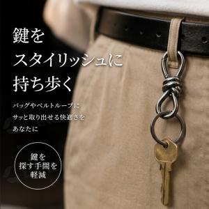 結び目デザイン カラビナキーホルダー キーホル...の詳細画像1