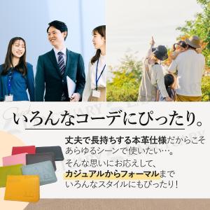 本革 パスケース 二つ折り 定期入れ 免許証 ...の詳細画像5