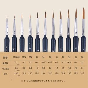 面相筆 11本 細筆 極細筆 画筆 塗装筆 絵...の詳細画像4