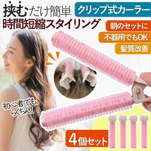 クリップ 前髪 はさめる カーラー ヘアセット 手巻きカーラー