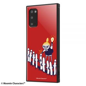 Galaxy S20 5G ムーミン 耐衝撃ハイブリッドケース KAKU ミイとニョロニョロ ストラップホール付き 衝撃吸収 ミー 赤 可愛い