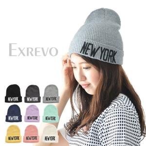 サマーニット帽 NEW YORK ロゴ ニット帽｜exrevo-2