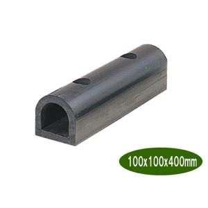 【送料無料】日本製 KS10-4 400mm d型 カーストッパー タイヤストッパー ターミナルラバ...