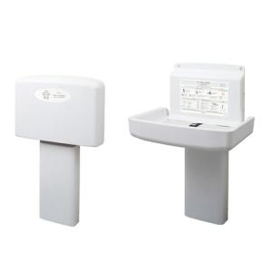 【送料無料】トイレスペース用 収納式おむつ交換台（横型）omoio オムツっ子FA2 ステンレス スタンドセット TS-FA2-SUS