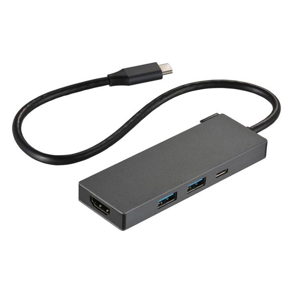 USBハブ TypeCコネクタ Type-C/MDMI/2USBポート出力 PCGEARマルチドッキ...
