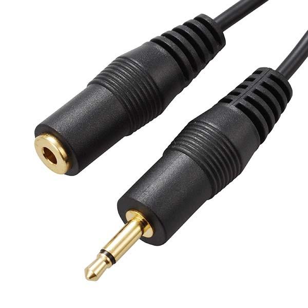 イヤホン延長コード φ3.5モノラルプラグ／φ3.5モノラルジャック 3m｜AUD-C30MJ-K ...