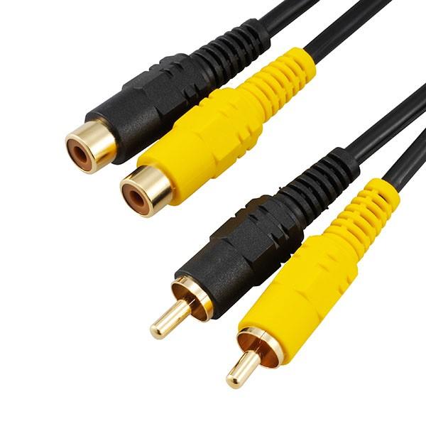 ビデオ延長コード ピンプラグ×2-ピンジャック×2 2m VIS-C20R2J-K 01-5129