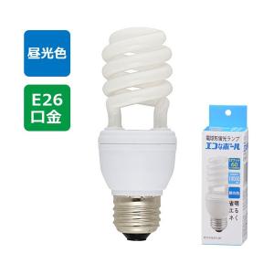 電球形蛍光灯 スパイラル形 E26 60W相当 電球色 エコなボール 電球形蛍光灯 スパイラル形 E26 60W相当 電球色 エコなボール