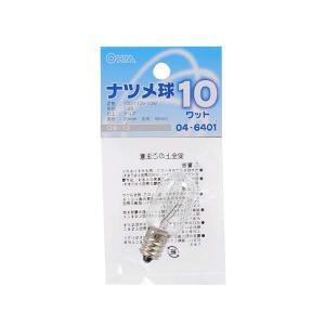 04-6401 ナツメ球E12 10Wクリア LB-T0210-C