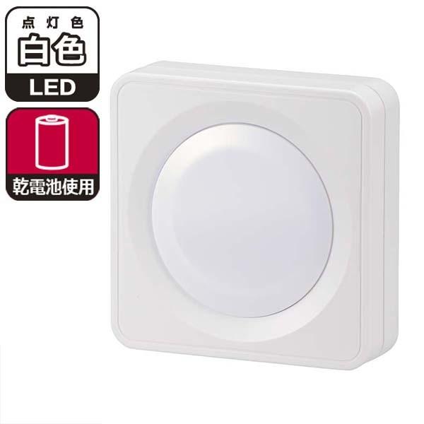 LEDプッシュライト 単3形×3本 白色LED ナイトライト フットライト NIT-BLA6PH-W...