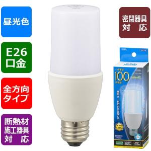 LED電球 T形 E26 100形相当 昼光色｜LDT13D-G IG92 06-1933 OHM オーム電機