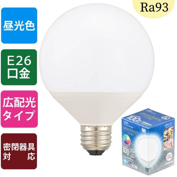 LED電球 ボール電球形 E26 100形相当 昼光色｜LDG12D-G AG6/RA93 06-3...