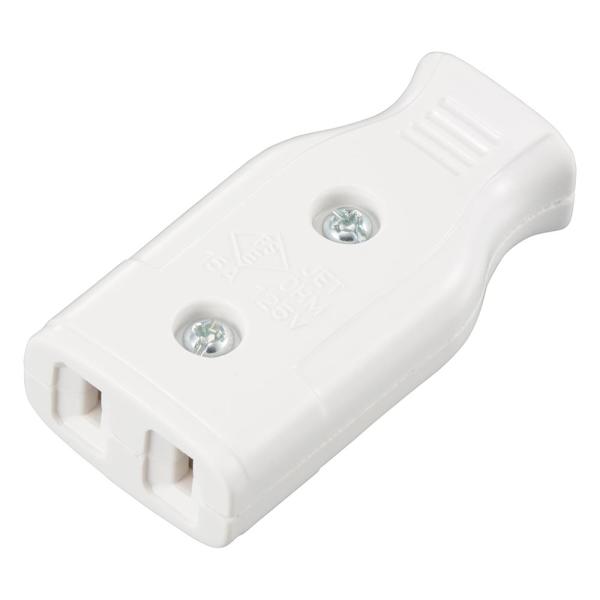 差込みボディ（コード延長用/補修用/1500Wまで/15A-125V/ホワイト/パッケージあり）_0...