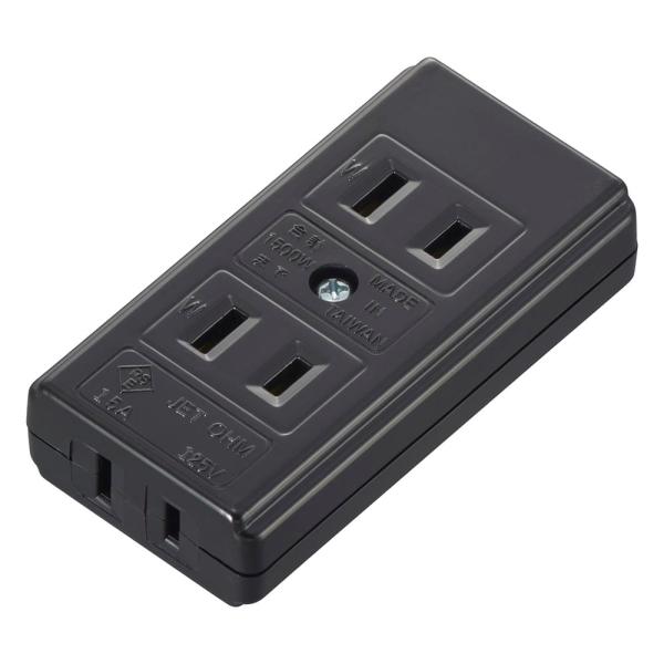 テーブルタップ（3口/補修用/1500Wまで/15A-125V/ブラック）_06-5388_HS-H...