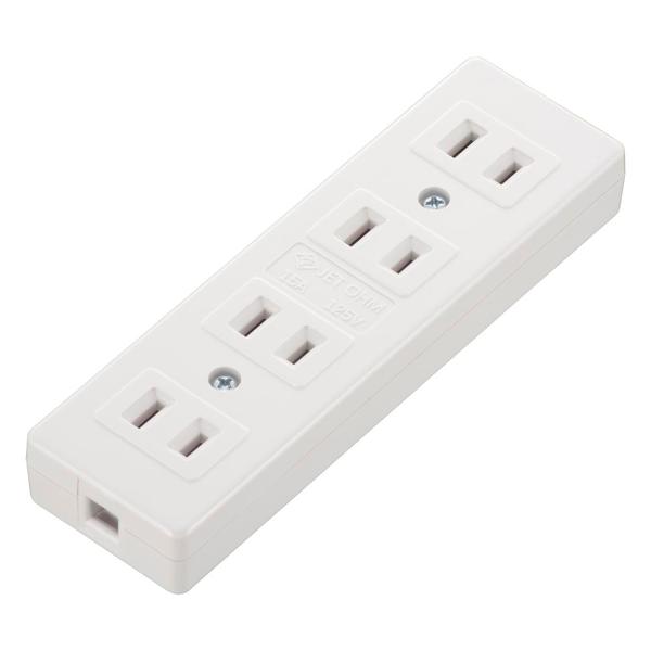 テーブルタップ（4口/補修用/1500Wまで/15A-125V/ホワイト）_06-5389_HS-H...