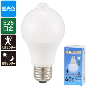 オーム電機 LED電球(40形相当/590lm/電球色/E26/人感・明暗センサー付) LDA5L-H R21 オーム電機 センサー付 LED電球 40W相当 電球色 E26 人感・明暗