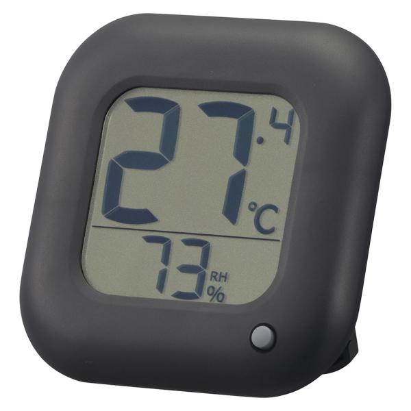 温度が見やすい温湿度計 ブラック｜TEM-100B-K 08-1445 オーム電機