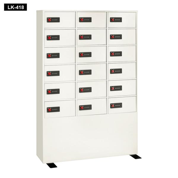 LKロッカー（多人数用ロッカー）リゼロ・ロック 3列6段（18人用） | LK-418 |【搬入設置...