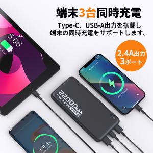 モバイルバッテリー 22000mAh 大容量 ...の詳細画像3