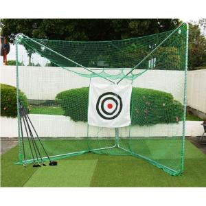 【期間限定セール】ゴルフ練習用ネット折り畳み式移動展開タイプ間口287cm×奥行162cm×高さ236cm一体縫製ネット消音標的付き 国産送料無料
