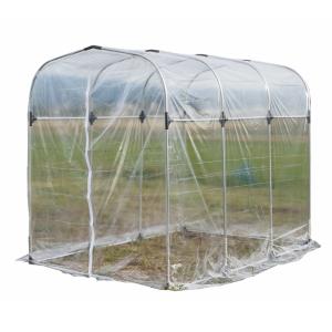 ビニールハウス間口2.2m奥行3.6m高さ2m2.4坪埋込み式蝶番式扉
