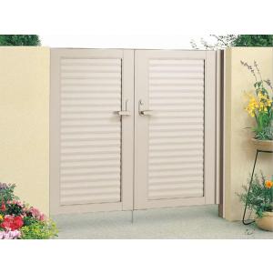 目隠し門扉 両開き 扉幅800+800mm高さ1800mm 外/内開き対応可 門柱