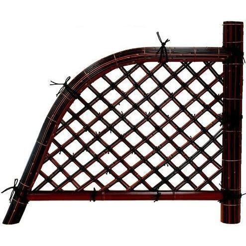 仕切垣 人工竹悦寺垣（黒竹）W(幅)1800mm×H(高さ)1180mm 送料無料 仕切り 目隠し