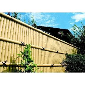 人工竹垣組立セット 建仁寺垣BW型 本体さび竹色 ブロンズ色角柱 H(高さ