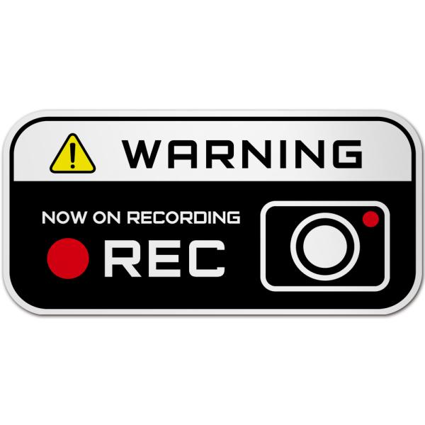 送料無料 WARNING ミラーアルミ スタイリッシュ TypeALS ステッカー シール 10x5...