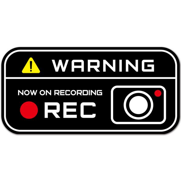 送料無料 WARNING ブラックxホワイト スタイリッシュ TypeARS ステッカー シール 1...