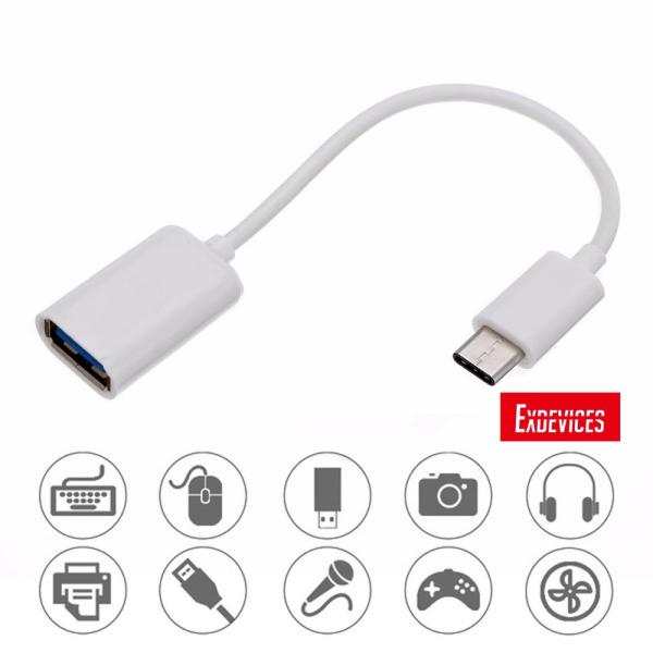 送料無料 USB Type-C＆Type-Aケーブル ホワイト 16.5cm Androidに直接マ...