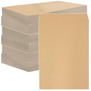 600枚入 ふつうの封筒 角2 角形2号 茶封筒  紙厚85gsmクラフト紙 100%再生紙 332x240+40mm クラフト封筒 EXPROUD B09N3H5ZKS