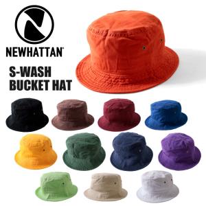 『NEWHATTAN/ニューハッタン』NHN1500  S-WASH BUCKET HAT / バケットハット -全12色-