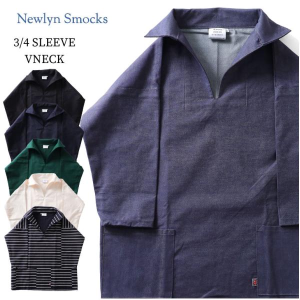 NEWLYN SMOCKS/ニューリンスモック NWYN-V7 3/4SLEEVE V-NECK S...