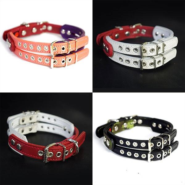 首輪 中型犬用 革 3cm幅：3cm Type E-004 【色は十色以上から、サイズは1cm単位で...